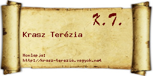 Krasz Terézia névjegykártya